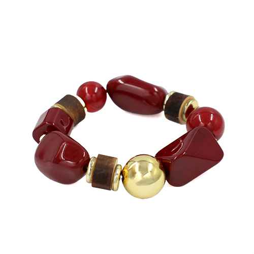 Fashion Multi-Tone Bead Stretch Bracelet #KB2329 - Multiple Colors (PC)