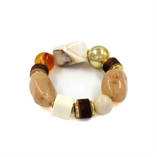 Fashion Multi-Tone Beaded Stretch Bracelet #KB2329MLT (PC)