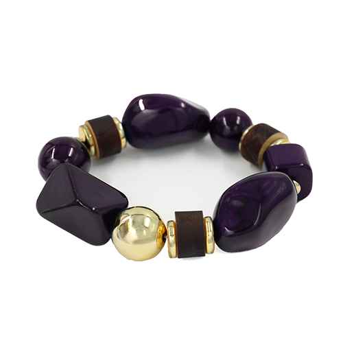 Fashion Multi-Tone Bead Stretch Bracelet #KB2329 - Multiple Colors (PC)