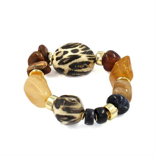Fashion Multi-Tone Beaded Stretch Bracelet #KB2331MLT (PC)