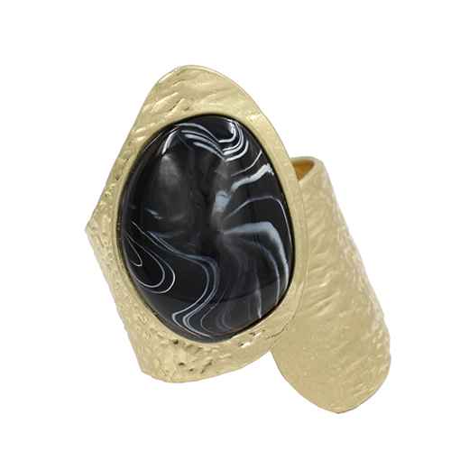 Fashion Cuff Bracelet W/Large Stone #KB2372 - Multiple Colors (PC)