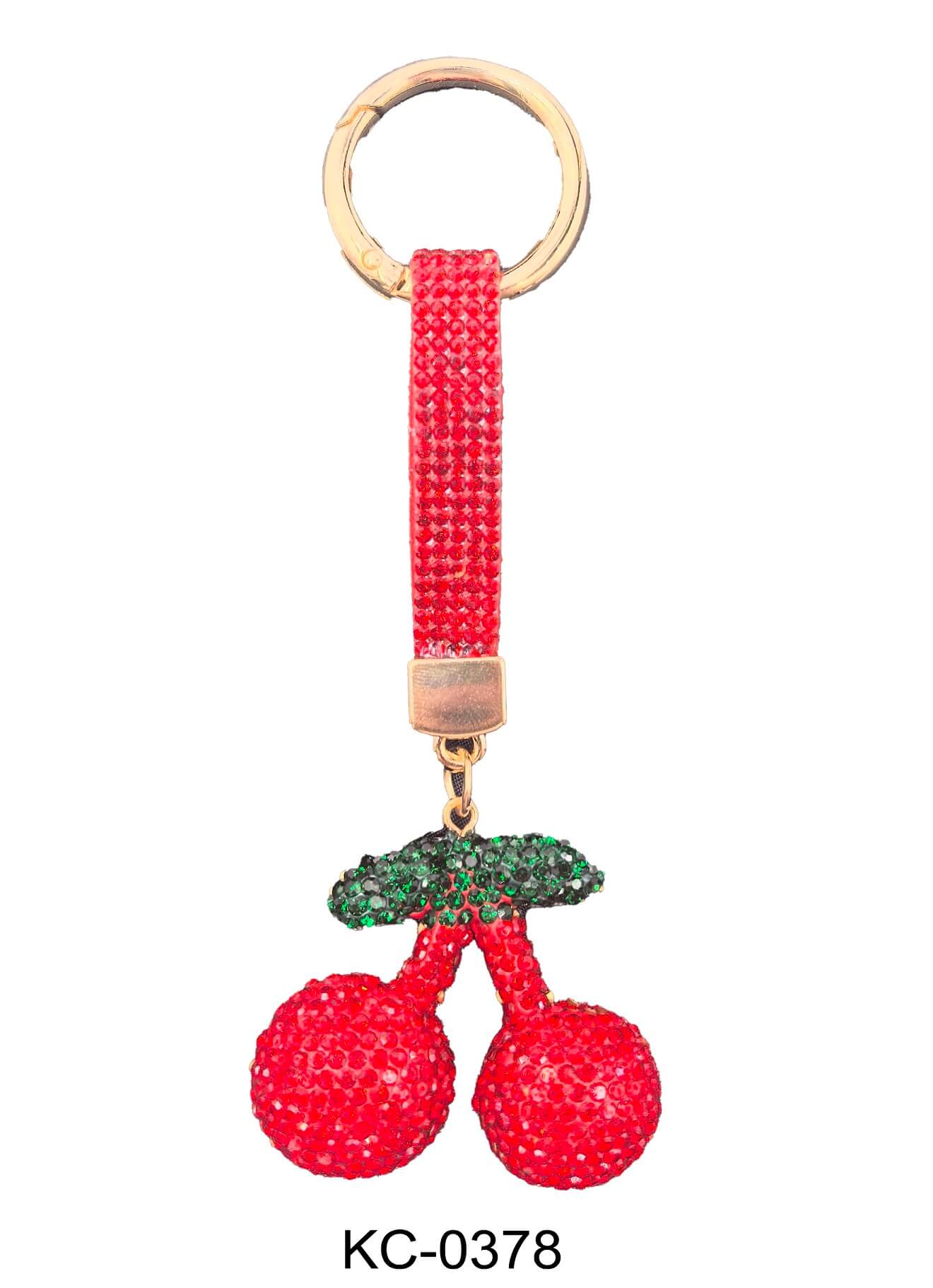 Cherry Rhinestone Keychain #KC-0378 (PC)