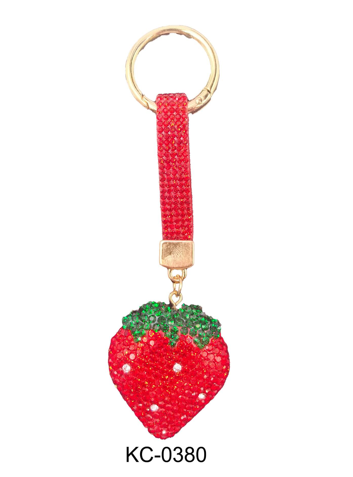 Strawberry Rhinestone Keychain #KC-0380 (PC)