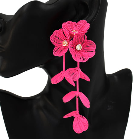 Large Flower Drop Earring #KE1067 (PC)