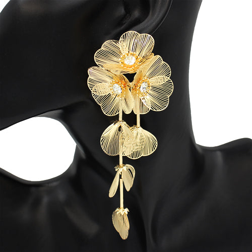 Large Flower Drop Earring #KE1067 (PC)