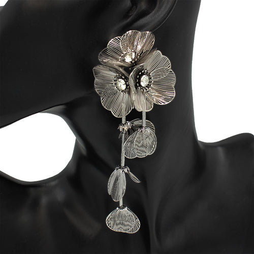 Large Flower Drop Earring #KE1067 (PC)