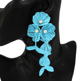 Large Flower Drop Earring #KE1067 (PC)