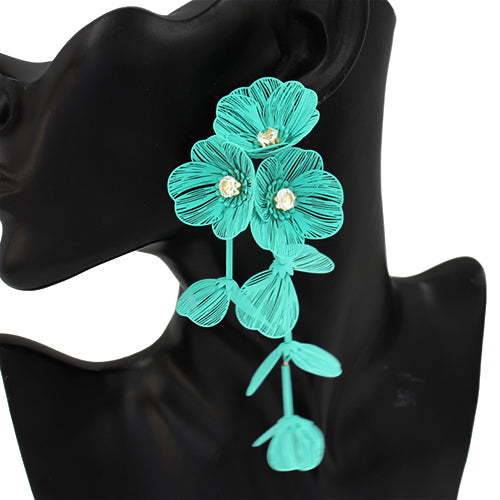 Large Flower Drop Earring #KE1067 (PC)