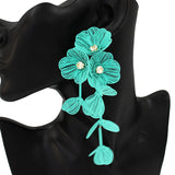 Large Flower Drop Earring #KE1067 (PC)