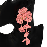 Large Flower Drop Earring #KE1067 (PC)