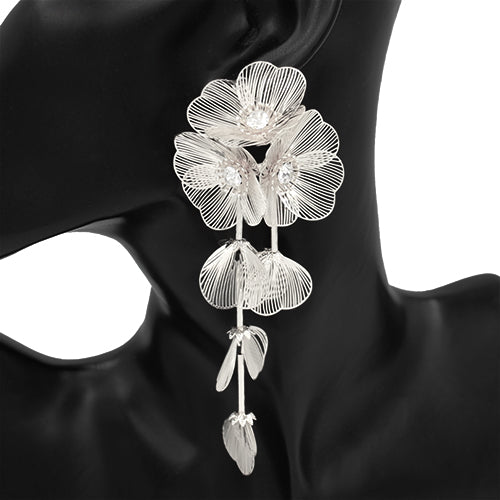 Large Flower Drop Earring #KE1067 (PC)