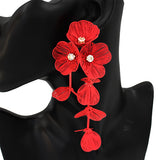 Large Flower Drop Earring #KE1067 (PC)