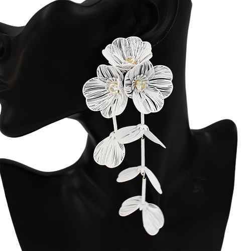Large Flower Drop Earring #KE1067 (PC)
