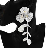 Large Flower Drop Earring #KE1067 (PC)