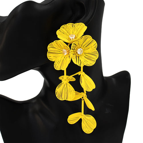 Large Flower Drop Earring #KE1067 (PC)