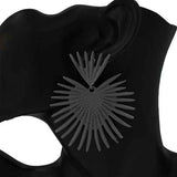 Fashion Matte Statement Sunburst Earrings #KE1068 - Multiple Colors (PC)