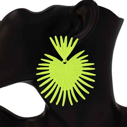 Fashion Matte Statement Sunburst Earrings #KE1068 - Multiple Colors (PC)