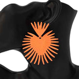 Fashion Matte Statement Sunburst Earrings #KE1068 - Multiple Colors (PC)