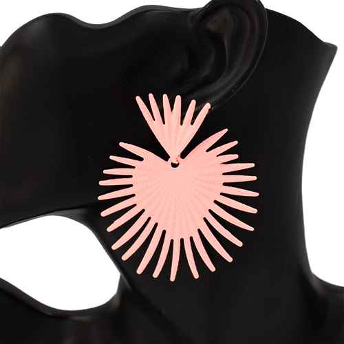 Fashion Matte Statement Sunburst Earrings #KE1068 - Multiple Colors (PC)