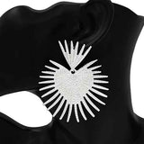 Fashion Matte Statement Sunburst Earrings #KE1068 - Multiple Colors (PC)