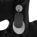 Fashion Two-Tone Geometric Statement Earrings #KE1104 - Multiple Colors (PC)