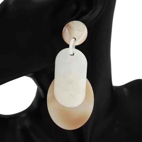 Fashion Two-Tone Geometric Statement Earrings #KE1104 - Multiple Colors (PC)