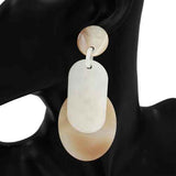 Fashion Two-Tone Geometric Statement Earrings #KE1104 - Multiple Colors (PC)