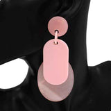 Fashion Two-Tone Geometric Statement Earrings #KE1104 - Multiple Colors (PC)