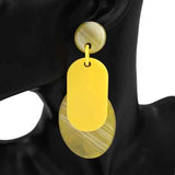 Fashion Two-Tone Geometric Statement Earrings #KE1104 - Multiple Colors (PC)
