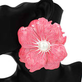 Fashion Large Flower Earrings #KE1109 - Multiple Colors (PC)