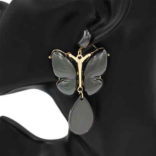 Fashion Butterfly Dangle Earrings #KE1116 - Multiple Colors (PC)