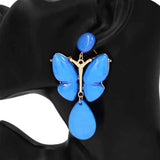 Fashion Butterfly Dangle Earrings #KE1116 - Multiple Colors (PC)