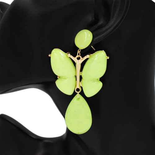 Fashion Butterfly Dangle Earrings #KE1116 - Multiple Colors (PC)
