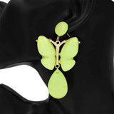 Fashion Butterfly Dangle Earrings #KE1116 - Multiple Colors (PC)