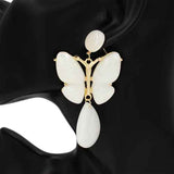 Fashion Butterfly Dangle Earrings #KE1116 - Multiple Colors (PC)
