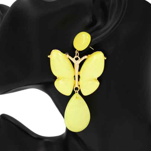 Fashion Butterfly Dangle Earrings #KE1116 - Multiple Colors (PC)