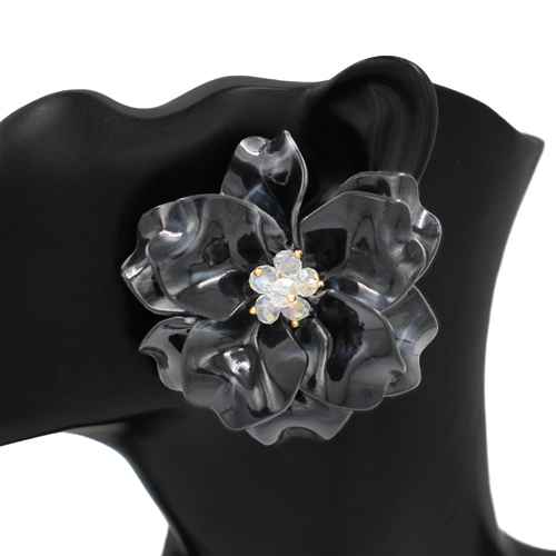 Fashion Acrylic Flower Earrings #KE1119 - Multiple Colors (PC)