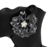 Fashion Acrylic Flower Earrings #KE1119 - Multiple Colors (PC)