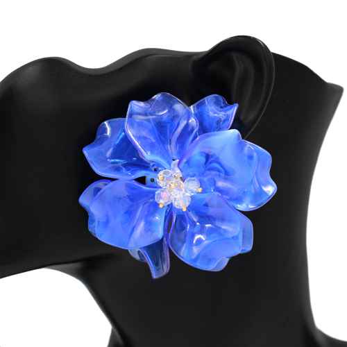 Fashion Acrylic Flower Earrings #KE1119 - Multiple Colors (PC)