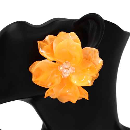 Fashion Acrylic Flower Earrings #KE1119 - Multiple Colors (PC)