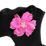 Fashion Acrylic Flower Earrings #KE1119 - Multiple Colors (PC)