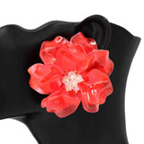 Fashion Acrylic Flower Earrings #KE1119 - Multiple Colors (PC)
