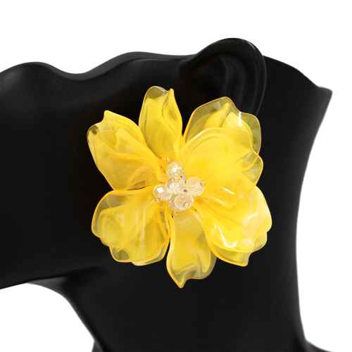 Fashion Acrylic Flower Earrings #KE1119 - Multiple Colors (PC)