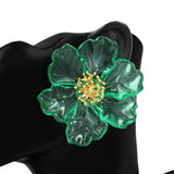 Fashion Large Acrylic Flower Earrings #KE1120 - Multiple Colors (PC)
