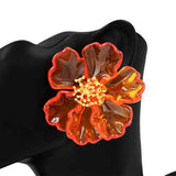 Fashion Large Acrylic Flower Earrings #KE1120 - Multiple Colors (PC)
