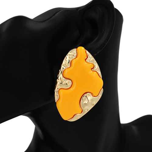 Fashion Textured Statement Earrings #KE1132 - Multiple Colors (PC)