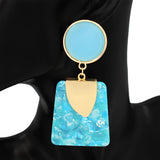 Fashion Acrylic Dangle Earrings #KE1153 - Multiple Colors (PC)
