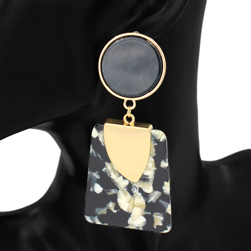 Fashion Acrylic Dangle Earrings #KE1153 - Multiple Colors (PC)