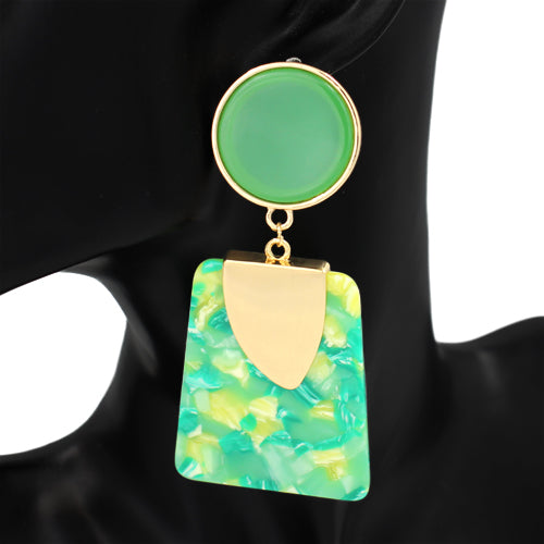 Fashion Acrylic Dangle Earrings #KE1153 - Multiple Colors (PC)