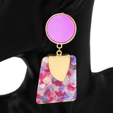 Fashion Acrylic Dangle Earrings #KE1153 - Multiple Colors (PC)